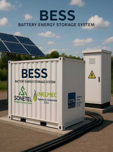 Kit de Granja Solar + Sistema de Almacenamiento BESS (Alianza CTS – Inelmec – Sonetel)